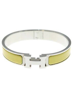 Hermes Bangle Clic Clac PM Yellow Silver Bracelet